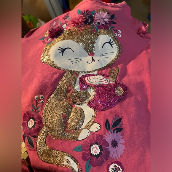 Bundle of Three Little Girls Size 4/4T Long Sleeve Graphic Tees - Picture 5 of 8